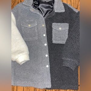 Multi colored women’s oversized teddy jacket